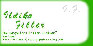 ildiko filler business card